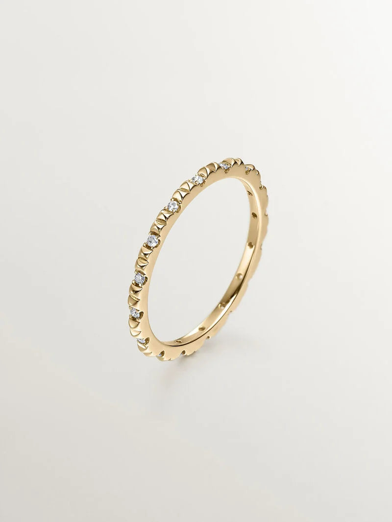 RI-VIVIENNE 0,09CT SMALL DIAMOND RING خاتم من الذهب عيار ١٨ مع الألماس 0,09 قيراط