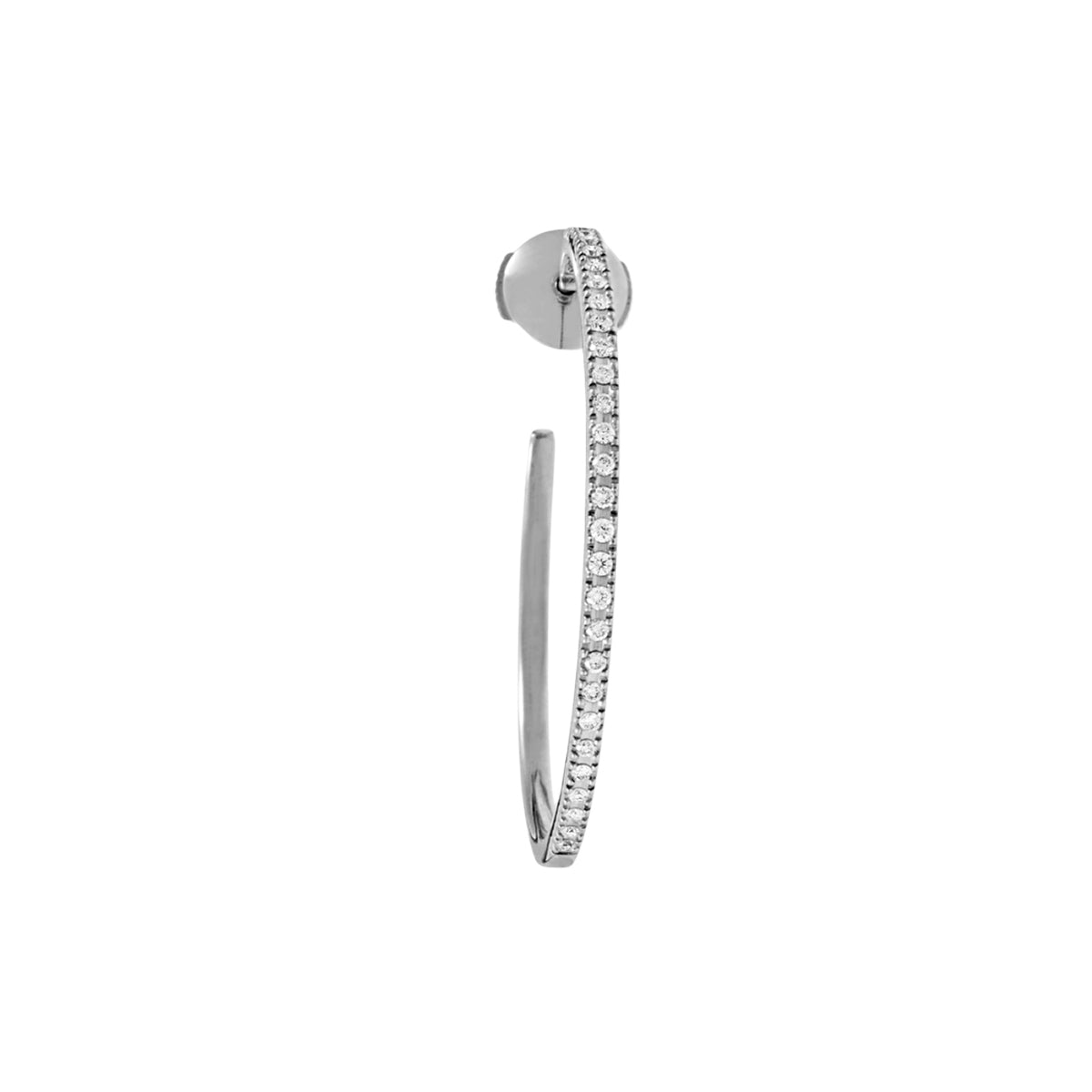 EARRING GOLD 18K DIAMOND DIAMONDS حلق ذهب ابيض مرصع بالألماس ST / PENDIENTE / ARO