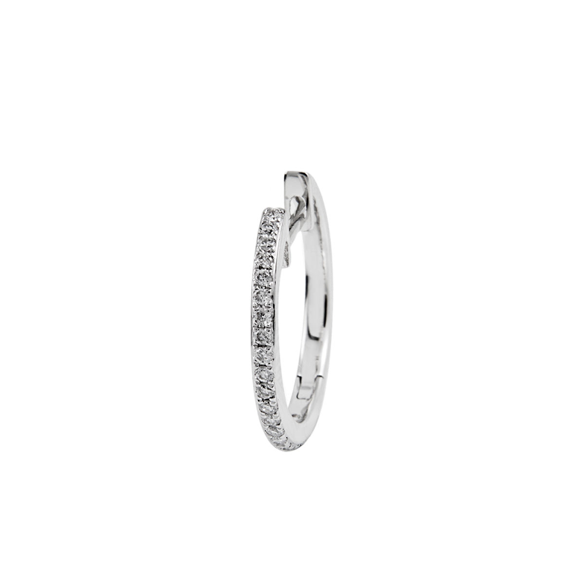 EARRING GOLD 18K DIAMOND DIAMONDS حلق ذهب ابيض مرصع بالألماس ST / PENDIENTE / CRIOLLA
