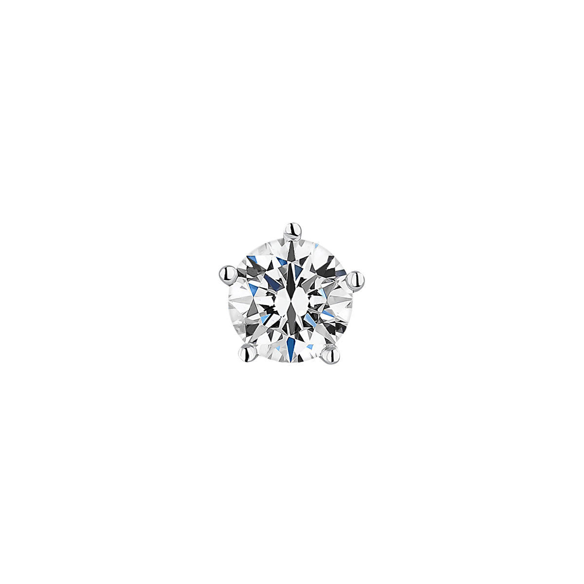 EARRING GOLD 18K DIAMOND SOLITARIO حلق ذهب ابيض مرصع بالألماس ST / PENDIENTE / SOLITARIO