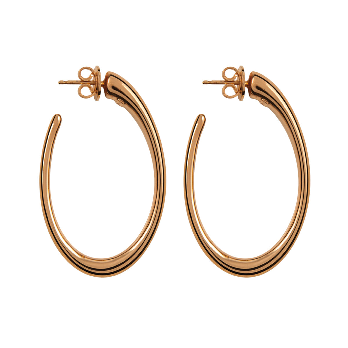 EARRING SILVER HOOPED EARRING حلق فضة عيار 925 مغطى بطبقات من الذهب