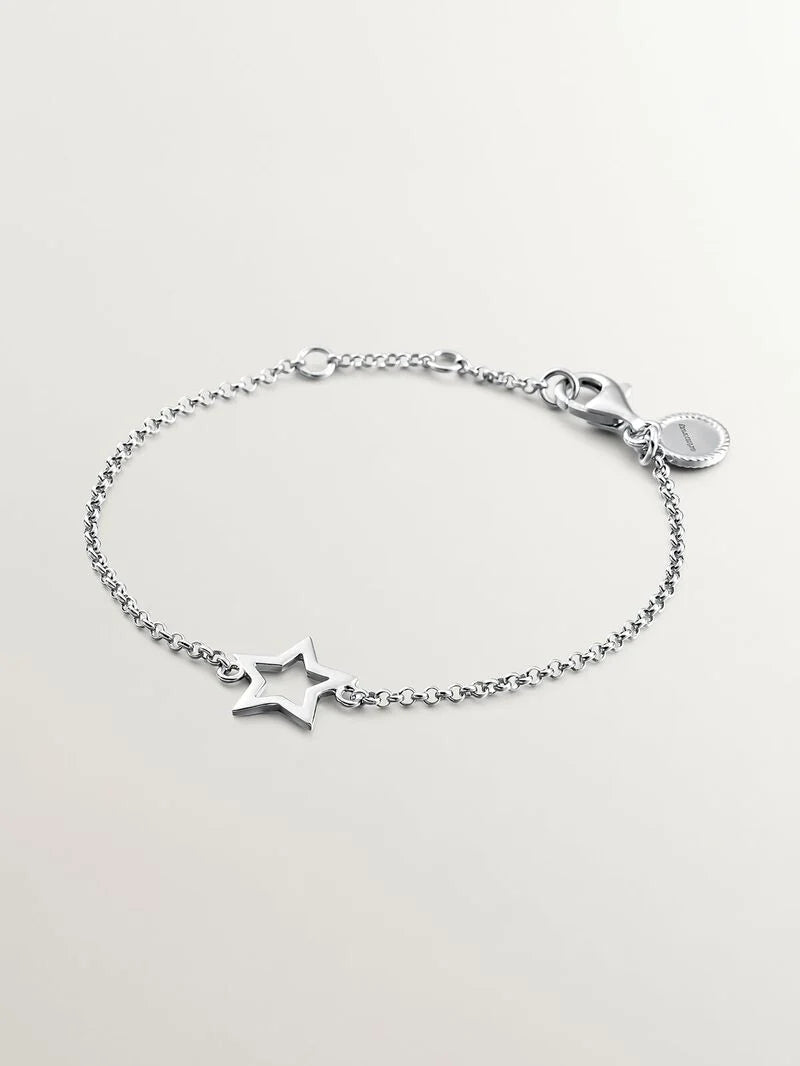 BRACELET SILVER EMPTY STAR اسوارة فضة عيار 925