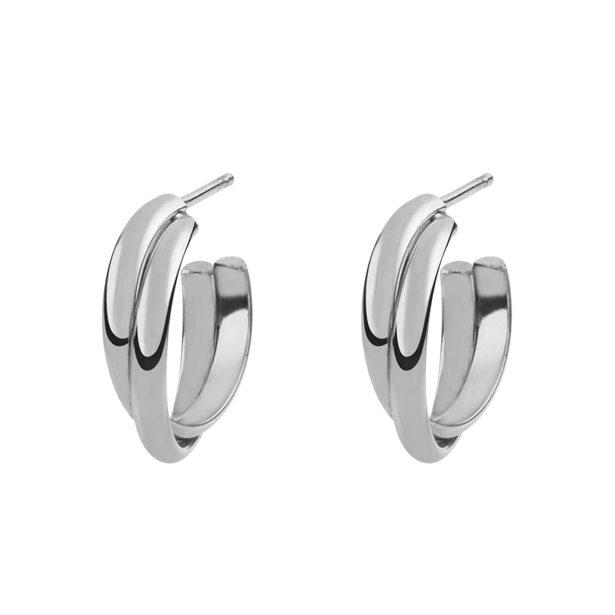 EARRING SILVER HOOPED EARRINGS حلق فضة عيار 925 ST / PENDIENTE / ARO, 579