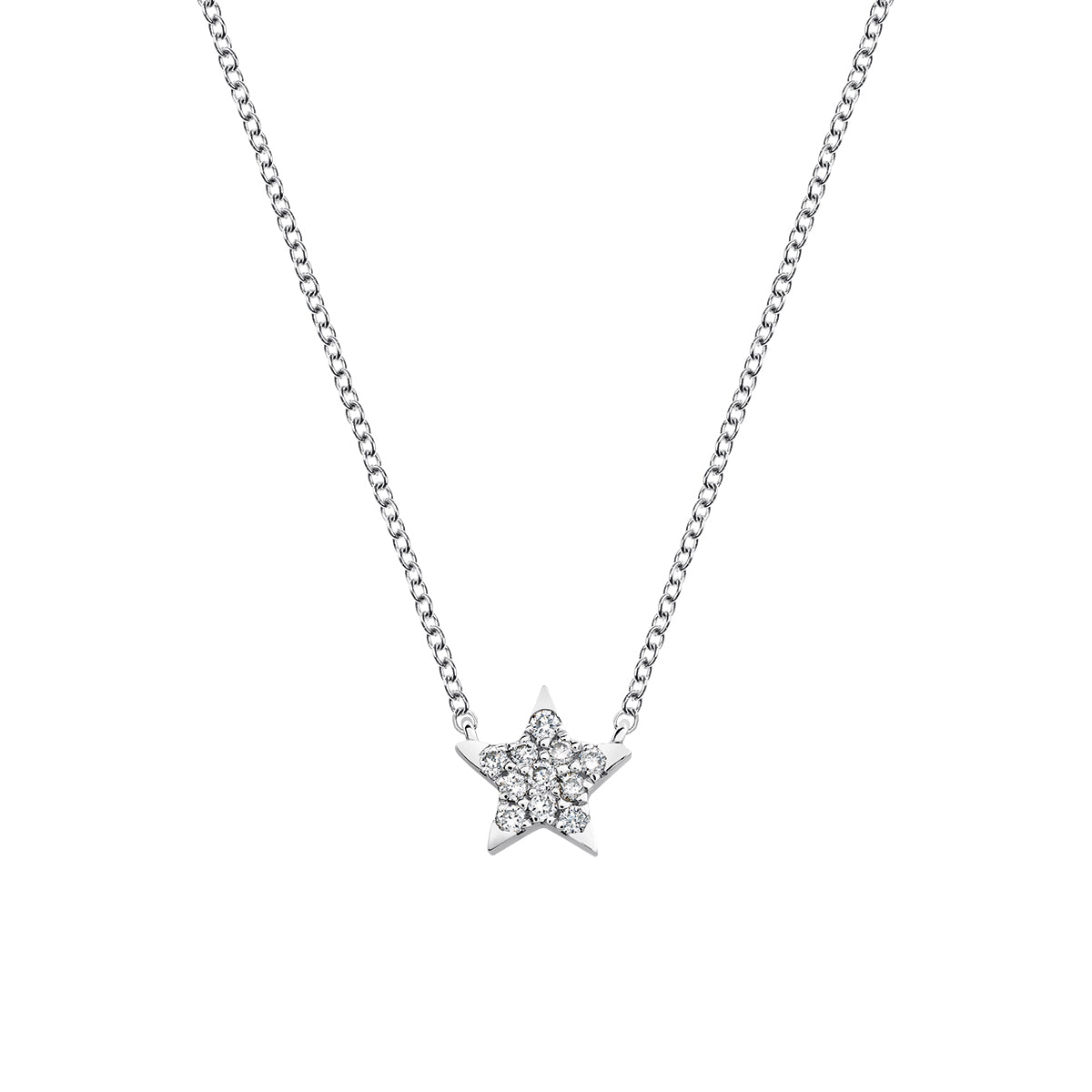 NECKLACE GOLD 18K DIAMOND DIAMOND DIAMONDS قلادة ذهب ابيض مرصعة بالألماس ST / COLLAR / MOTIVO