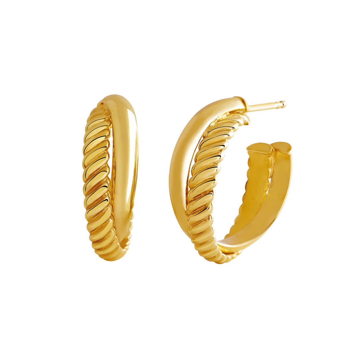 EARRING SILVER HOOPED EARRINGS حلق فضة عيار 925 ST / PENDIENTE / ARO, 716