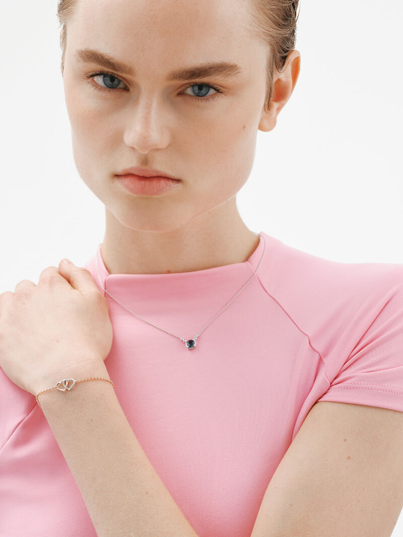 BRACELET SILVER SOUL MATE اسوارة فضة 925 مغطاة بالذهب الوردي عيار18