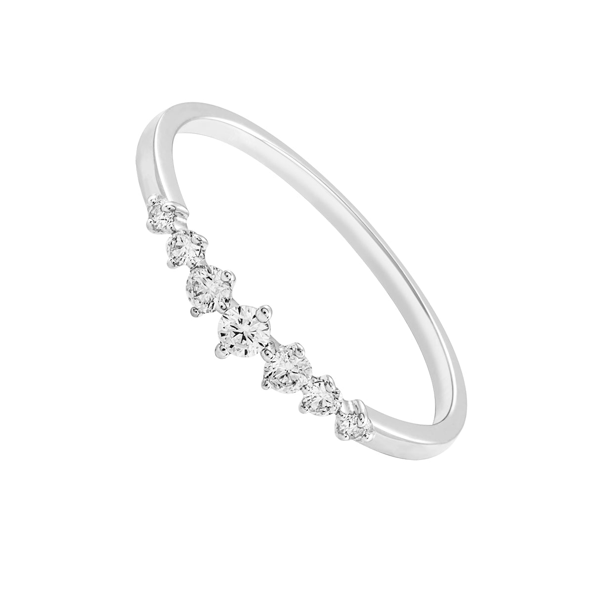 RING GOLD 18K DIAMOND DIAMOND LES DELICIEUX خاتم ذهب ابيض مرصع بالألماس 13 / ANILLO / ALIANZA
