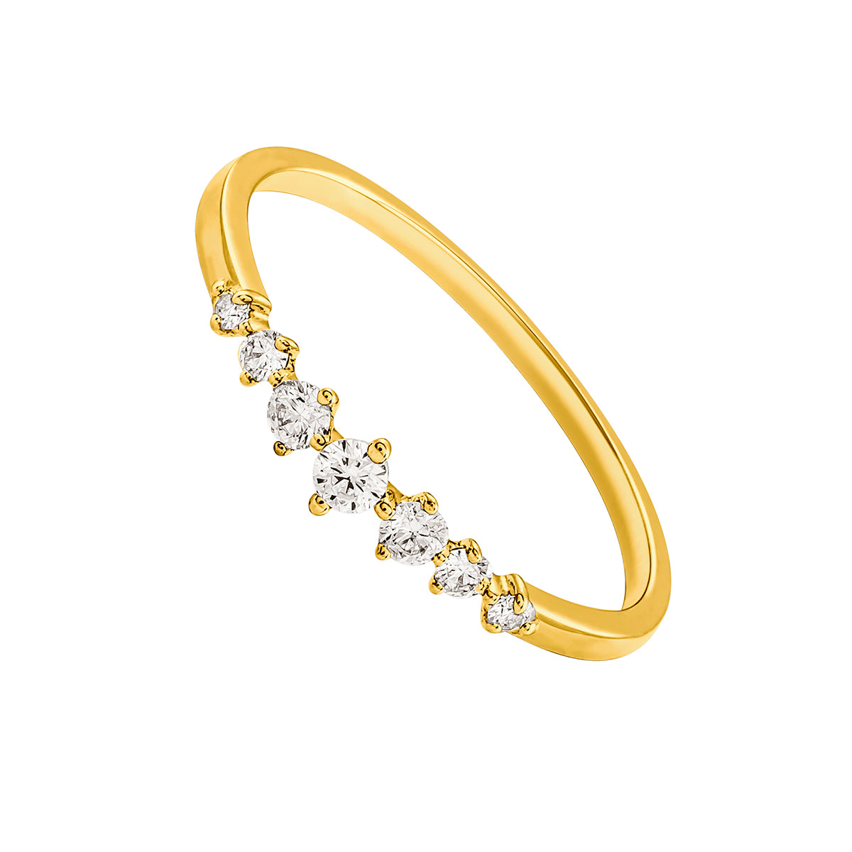 RING GOLD 18K DIAMOND DIAMOND LES DELICIEUX خاتم ذهب اصفر مرصع بالألماس 13 / ANILLO / ALIANZA