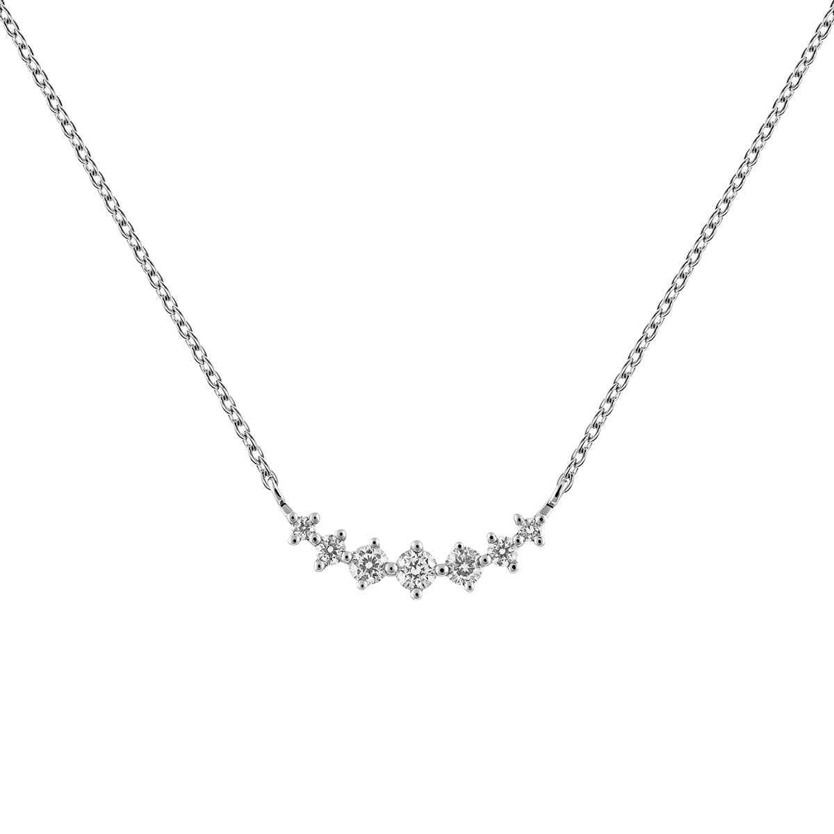 NECKLACE GOLD 18K DIAMOND DIAMOND LES DELICIEUX قلادة ذهب ابيض مرصع بالألماس ST / COLLAR / MOTIVO