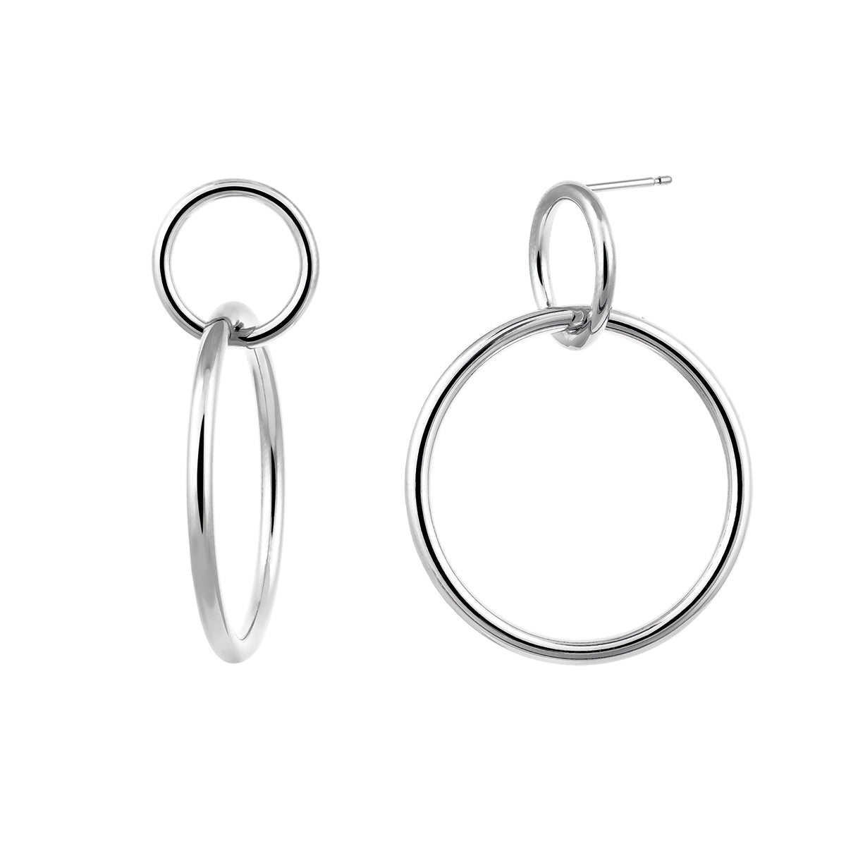 EARRING SILVER HOOPED EARRINGS حلق فضة عيار 925 ST / PENDIENTE / ARO, 920