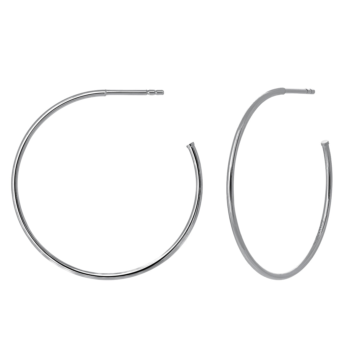 EARRING SILVER HOOPED EARRINGS حلق فضة عيار 925 ST / PENDIENTE / ARO, 1075