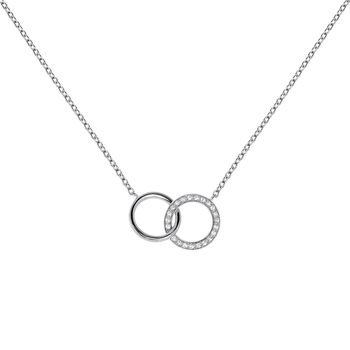 NECKLACE SILVER TOPAZ CROSSED LINES قلادة توباز فضة 925 ST / COLLAR / MOTIVO, 1203
