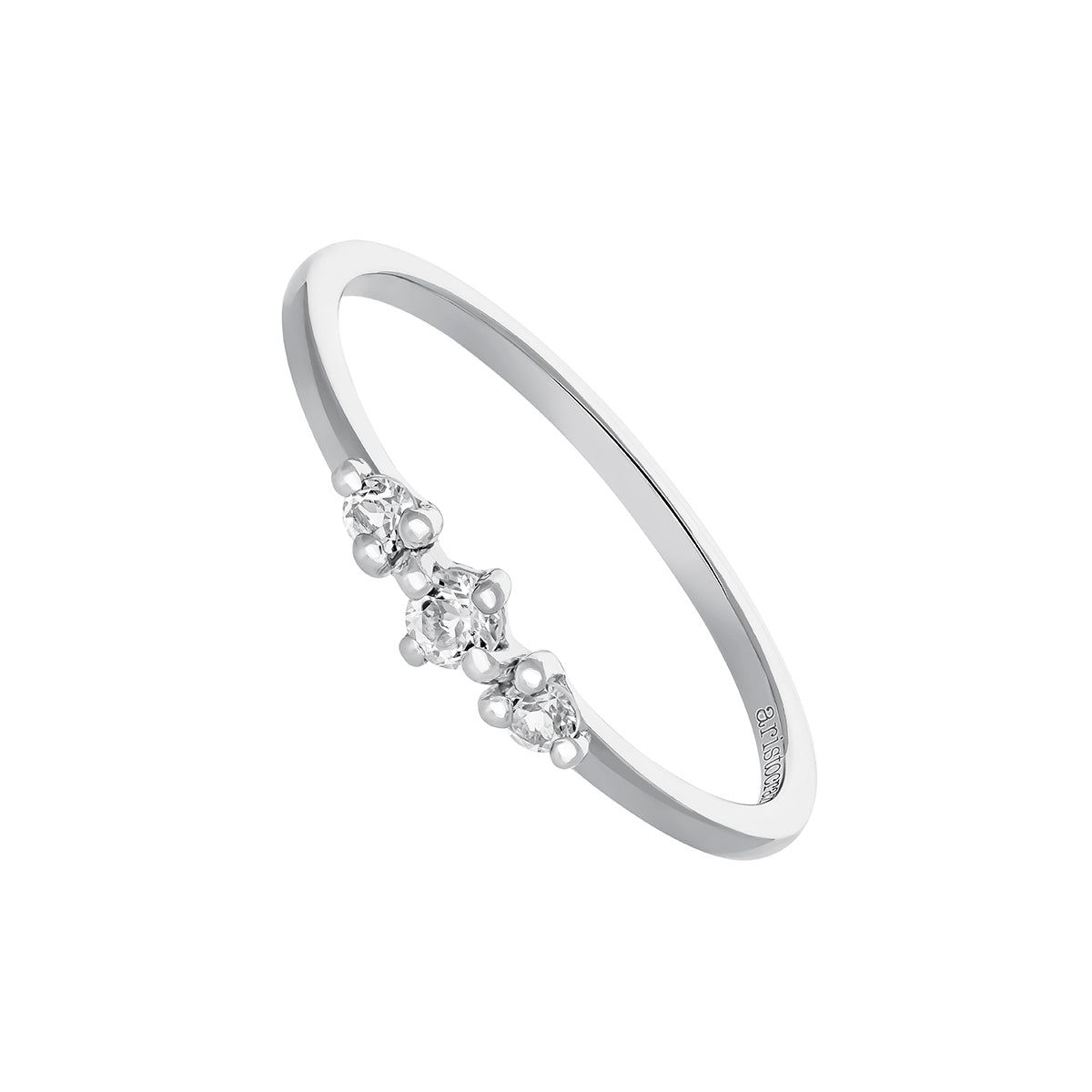 RING SILVER TOPAZ MINI ELUA خاتم توباز فضة 925 13 / ANILLO / TRESILLO