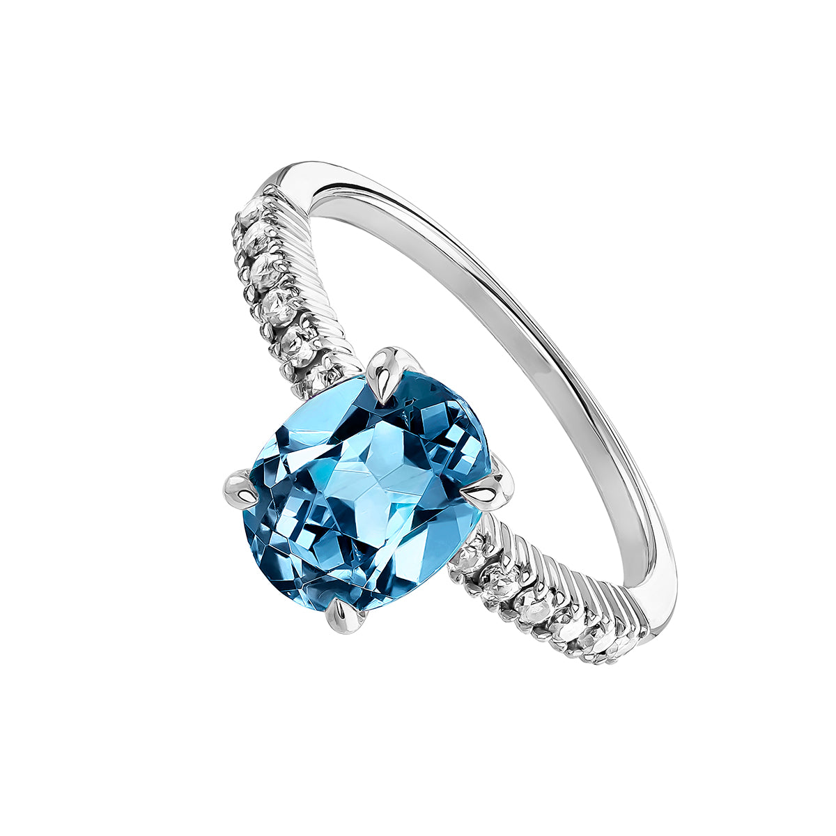 RING SILVER TOPAZ TOPAZ ELUA حلق توباز مغطى بالذهب 13 / ANILLO / SOLITARIO