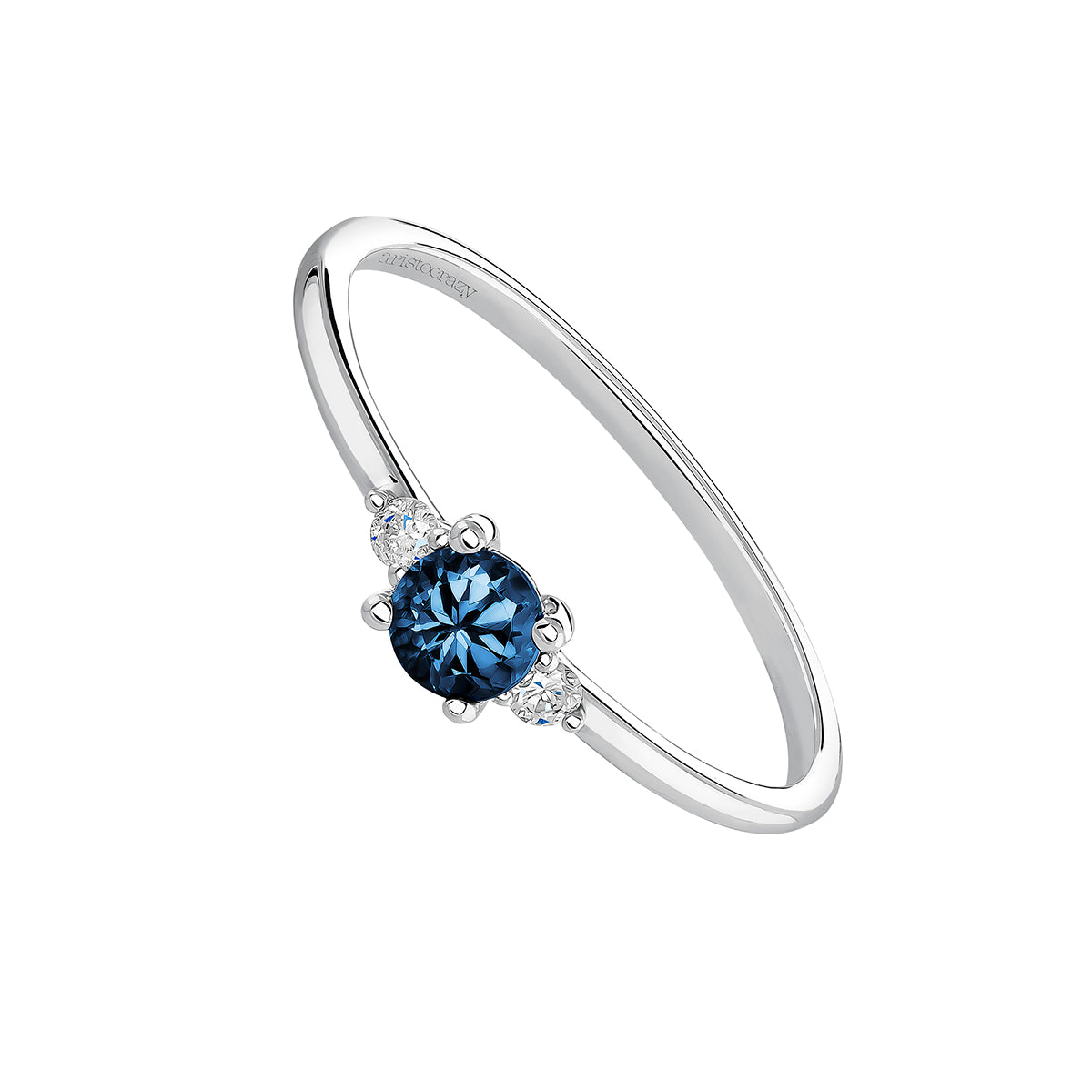 RING GOLD 18K SAPPHIRE DIAMOND GREAT THREE خاتم ذهب مرصع بالألماس 13 / ANILLO / TRESILLO