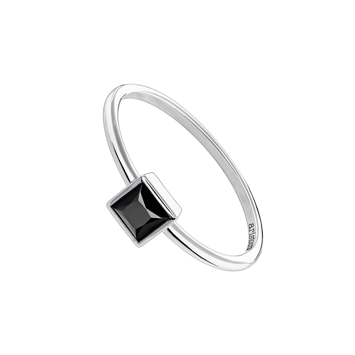 RI-SQUARE BLACK SPINEL RING 11 / ANILLO / SOLITARIO 924