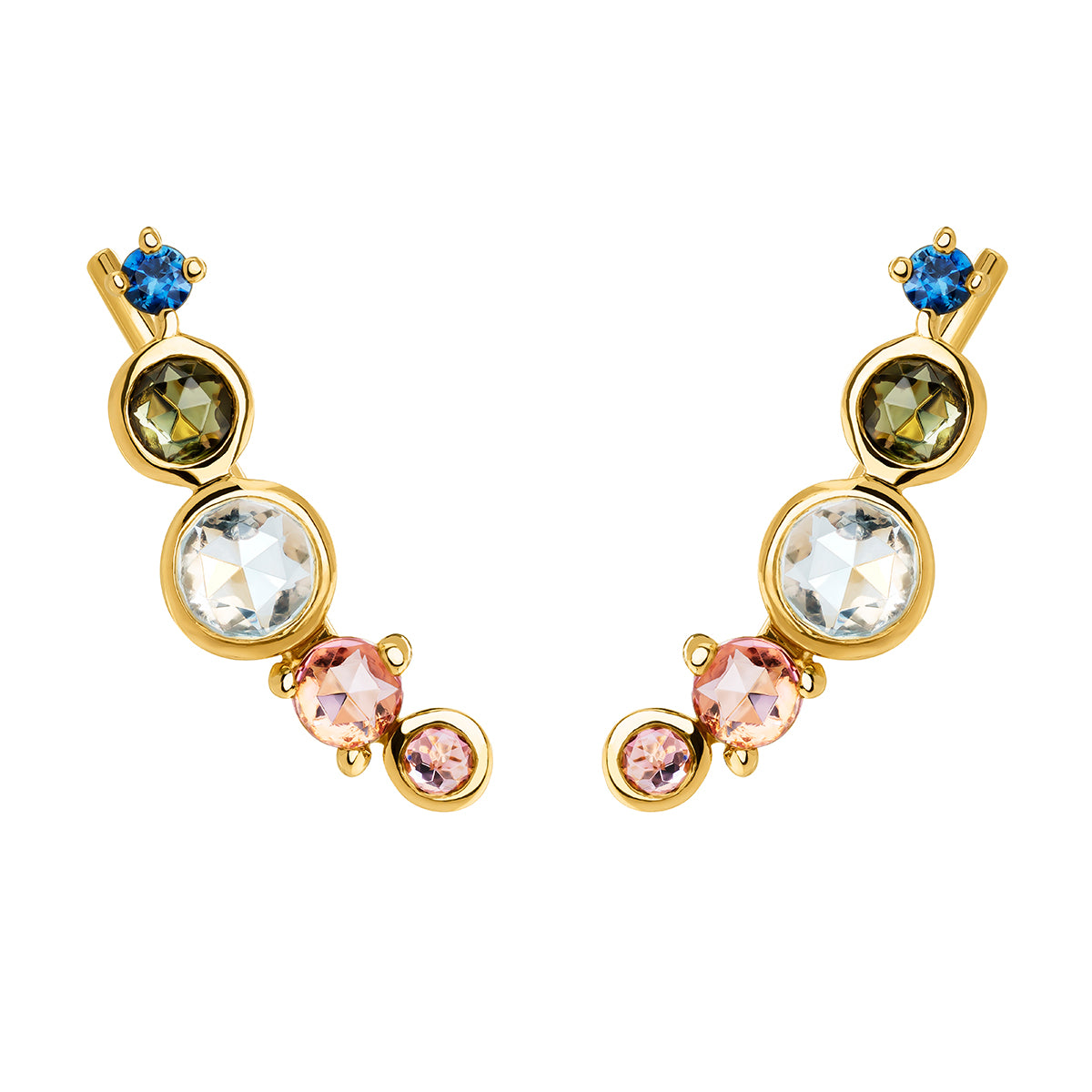 EA-LIGHTNESS MULTI STONES CROWLER ST / PENDIENTE / TREPADOR