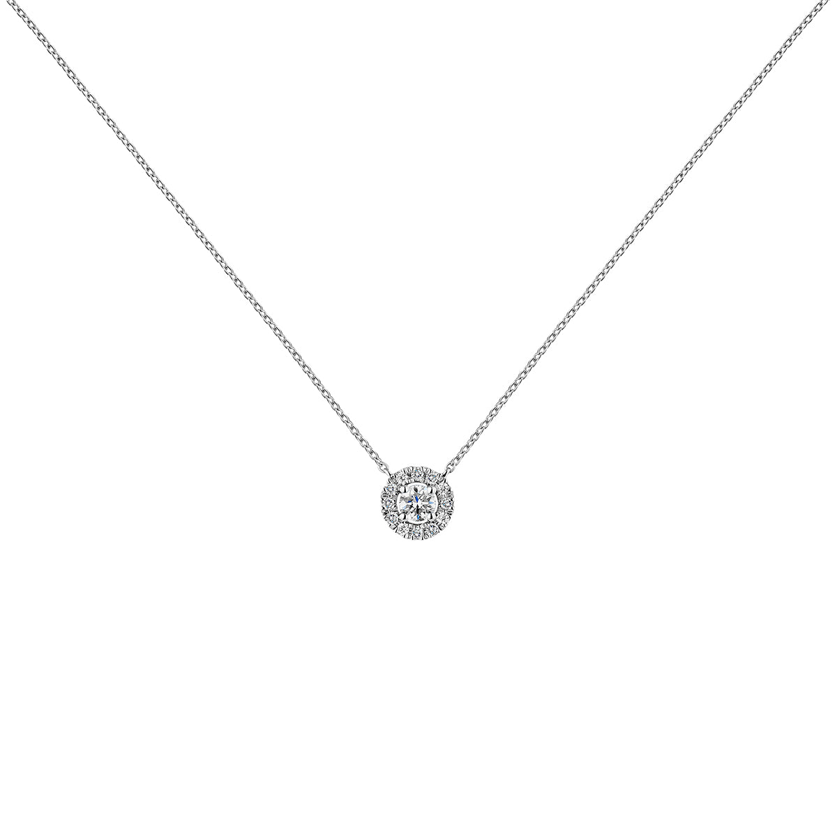 NECKLACE GOLD 18K DIAMOND DIAMOND ORLA قلادة ذهب ابيض مرصعة بالألماس ST / COLLAR / MOTIVO