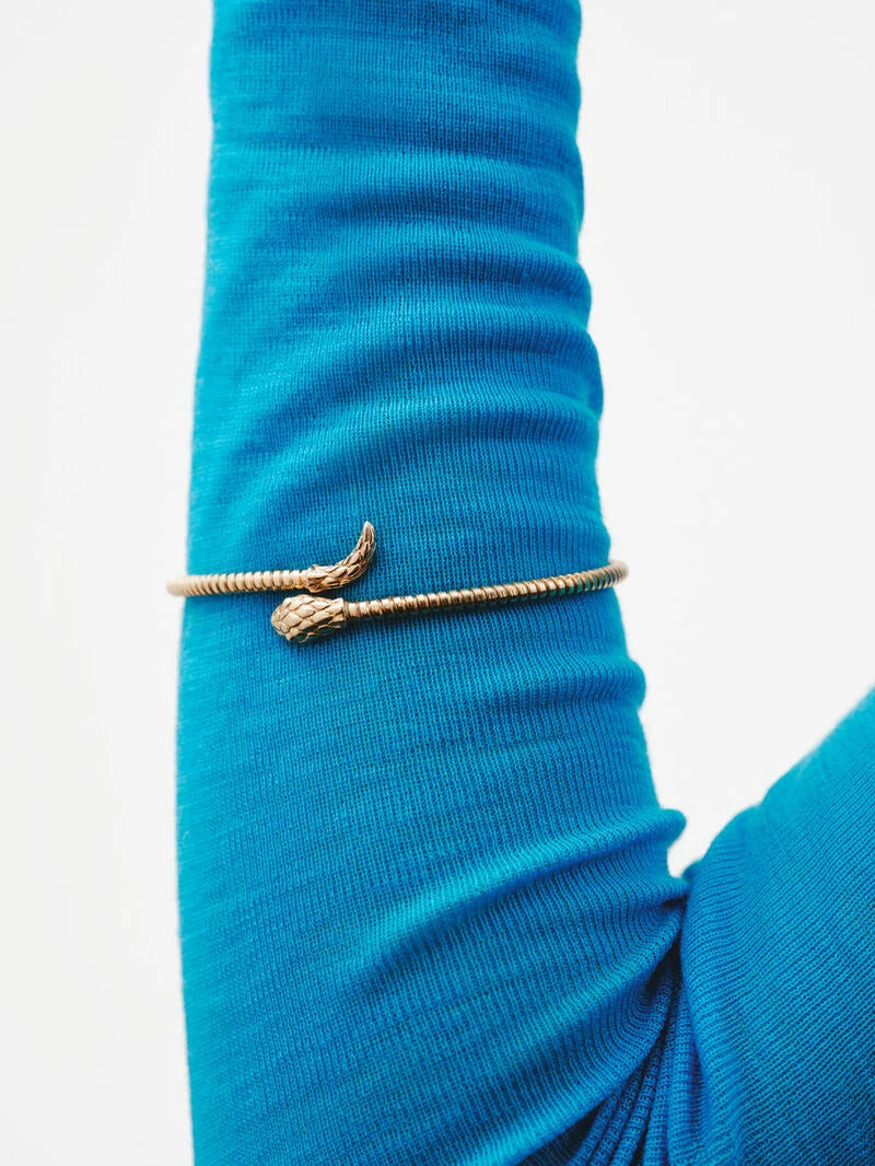 BR-SAVAGE TUBOGAS SNAKE BRACELETاسوارة فضة عيار 925