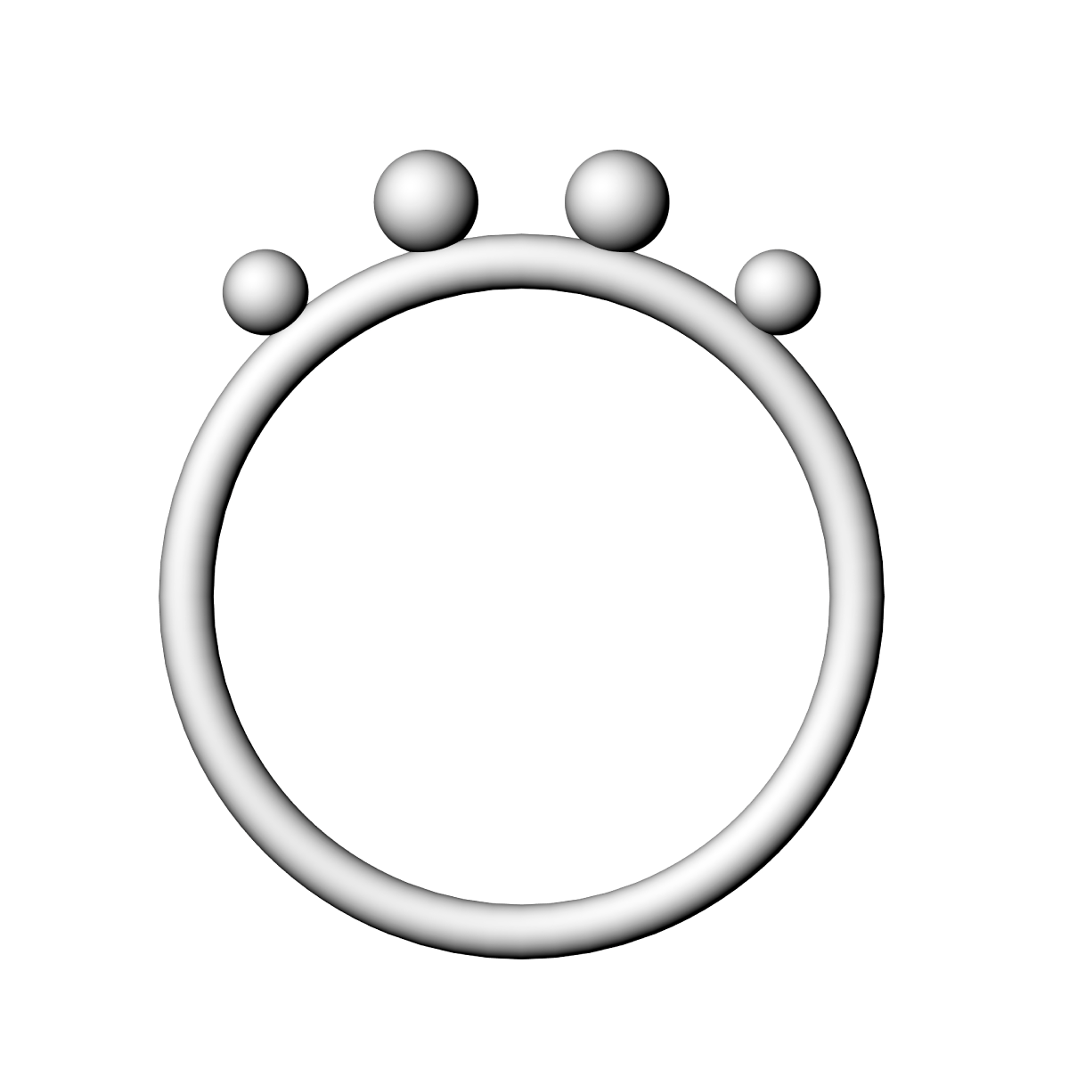 RI-VAN BUREN FOUR BALLS RING 11 / ANILLO / ALIANZA 1061
