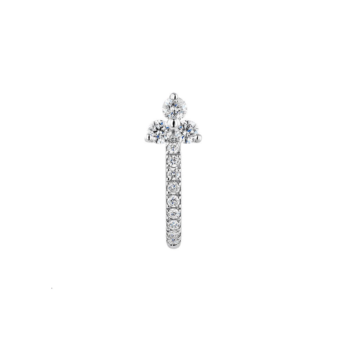 EARRING GOLD 18K DIAMOND DIAMOND DYLON حلق ذهب ابيض مرصع بالألماس ST / PENDIENTE / CRIOLLA