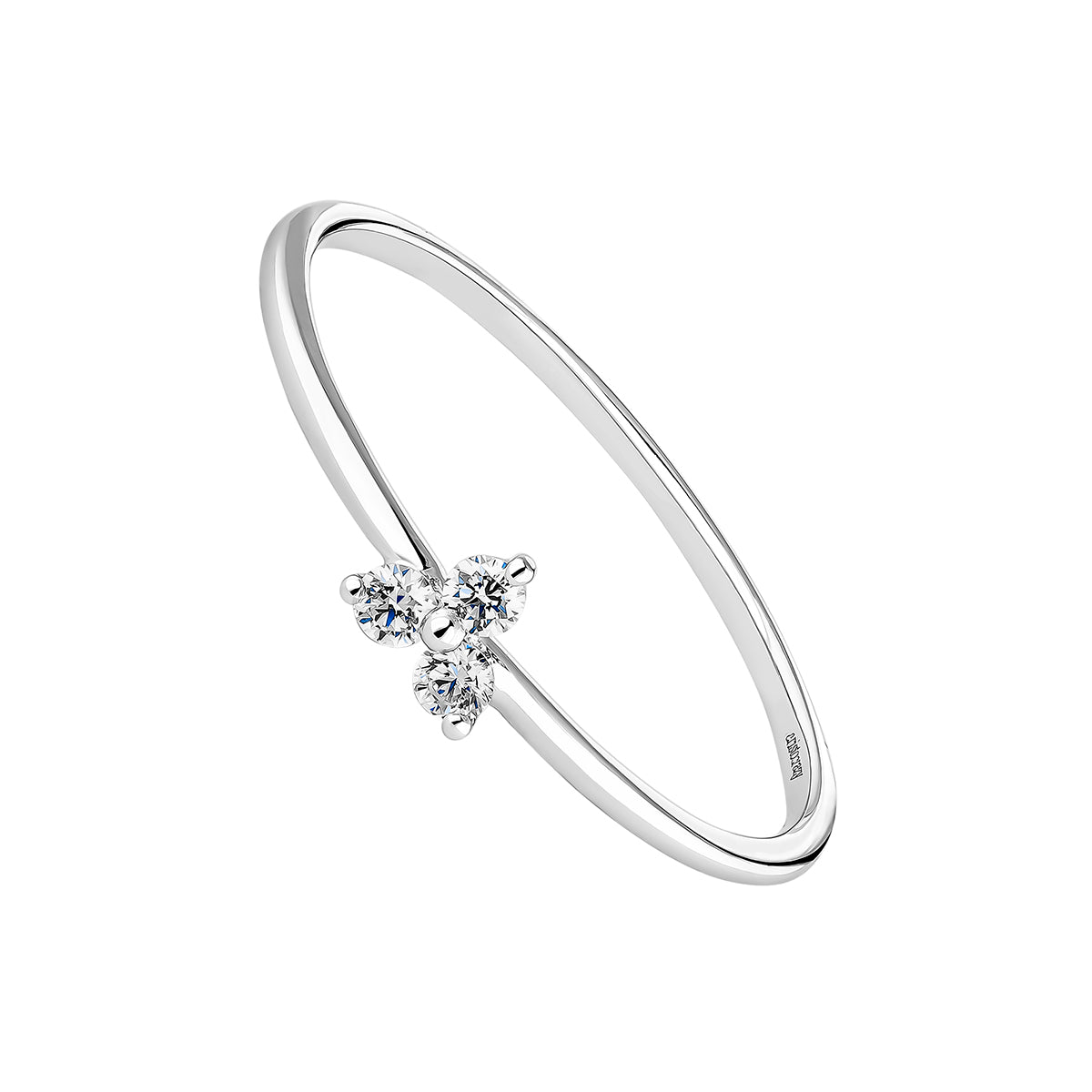 RING GOLD 18K DIAMOND DYLON خاتم ذهب ابيض مرصع بالألماس 13 / ANILLO / MOTIVO