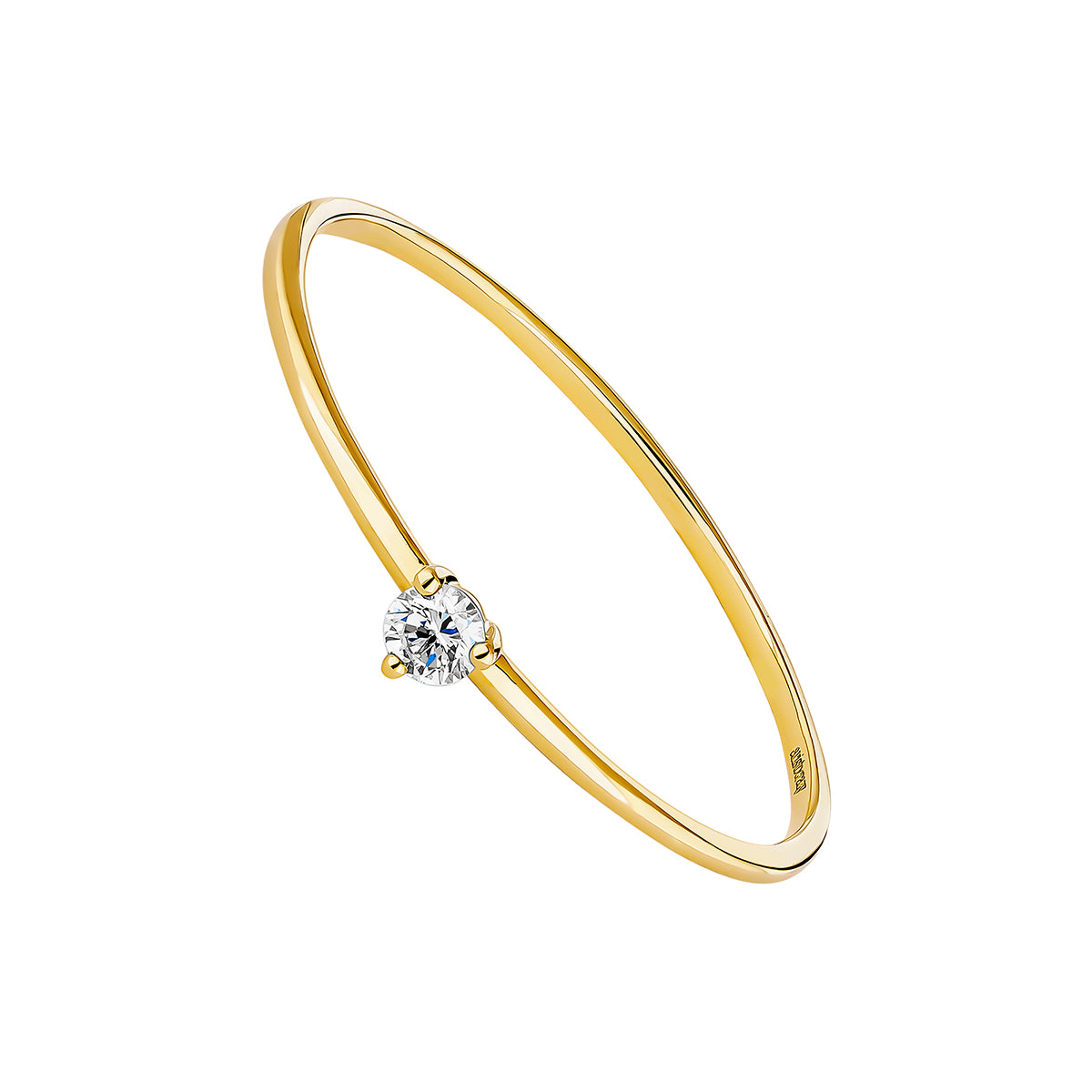 RING GOLD 18K DIAMOND DYLON خاتم ذهب اصفر مرصع بالألماس 15 / ANILLO / SOLITARIO