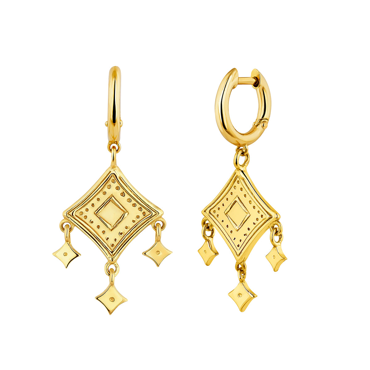 EARRING SILVER DAHIA حلق فضة مغطاة بالذهب ST / PENDIENTE / CRIOLLA