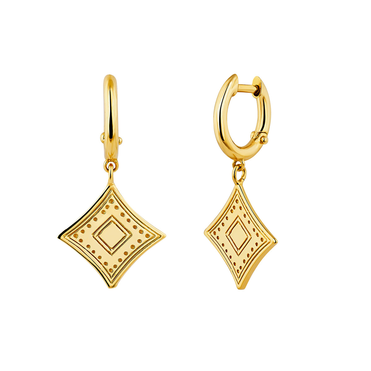 EARRING SILVER DAHIA حلق فضة مغطاة بالذهب ST / PENDIENTE / CRIOLLA