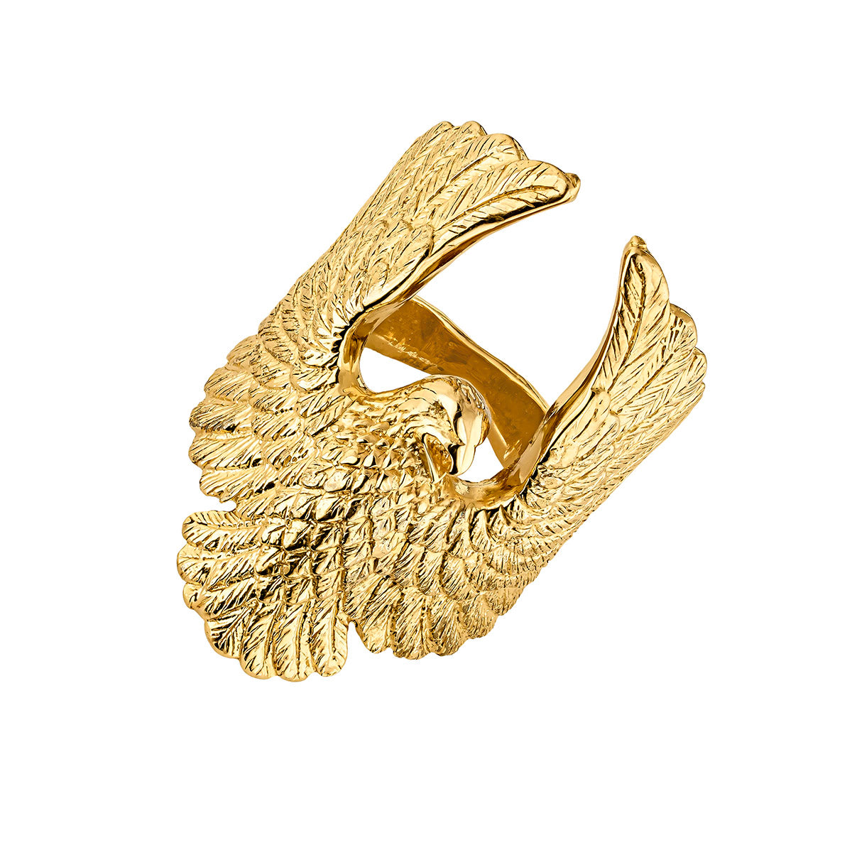 RING SILVER SAVAGE خاتم فضة مغطاة بالذهب 13 / ANILLO / MOTIVO
