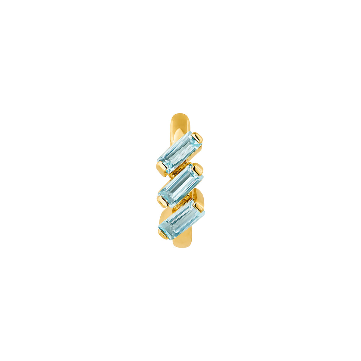 EARRING SILVER TOPAZ MINI ELUA حلق فضة مغطى بالذهب ST / PENDIENTE / CRIOLLA