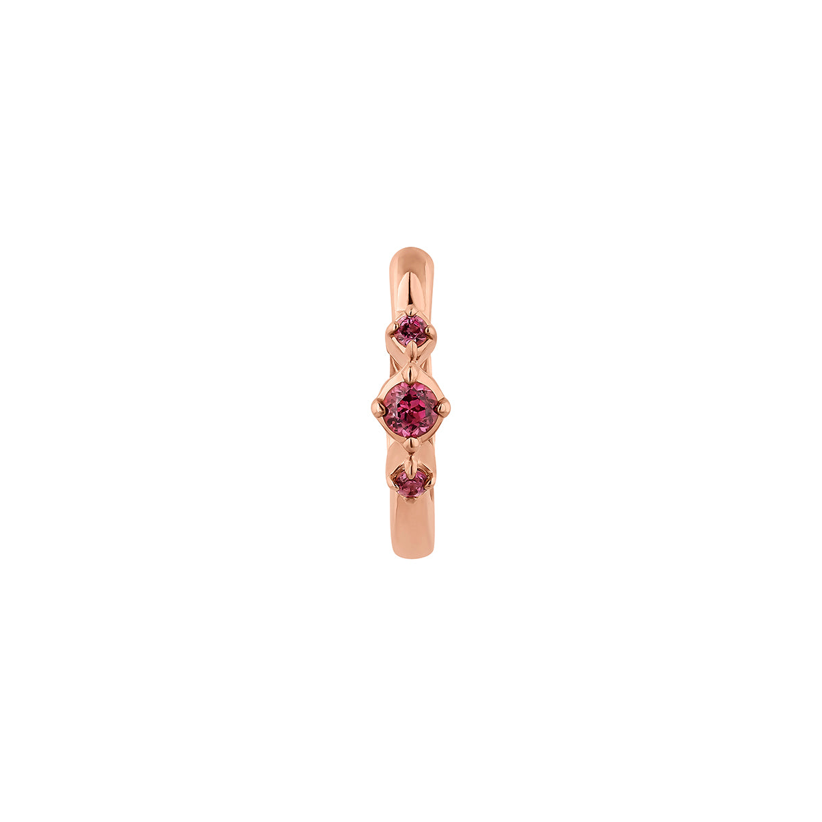 EARRING SILVER RHODOLITE RHODOLITE MINI ELUA حلق رودولايت مغطى بالذهب ST / PENDIENTE / CRIOLLA