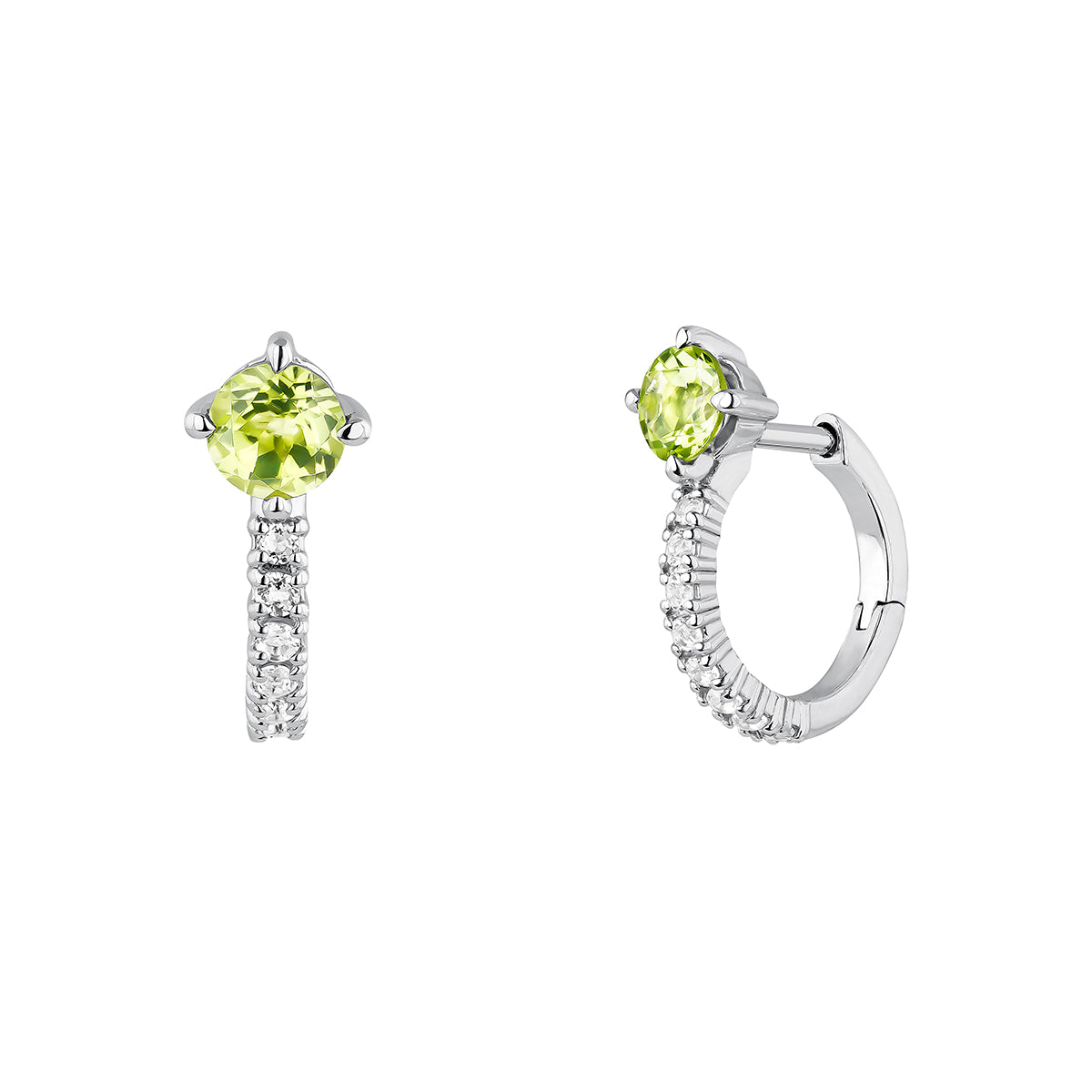 EARRING SILVER PERIDOT TOPAZ ELUA حلق بيريدوت فضة ST / PENDIENTE / CRIOLLA