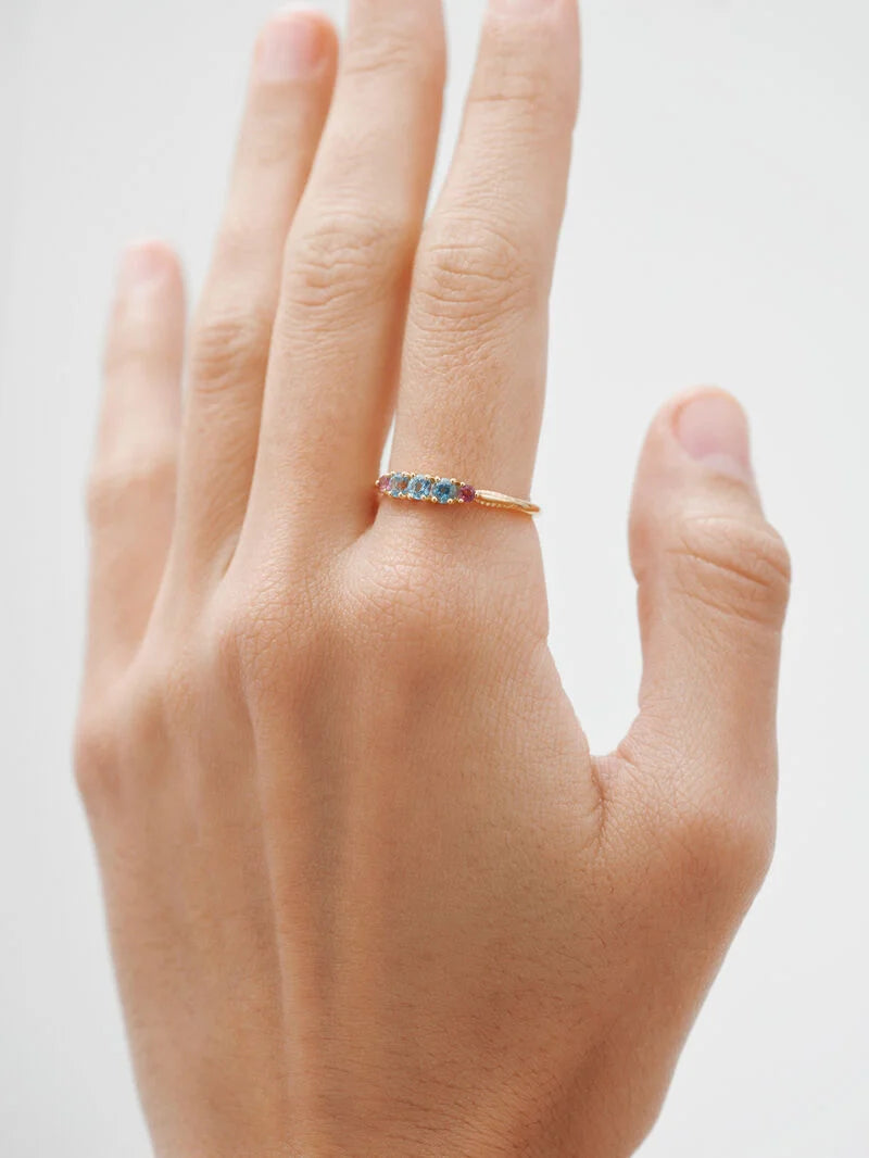 RI-ELUA SWISS BL, CITRINE AND PERIDOT RING