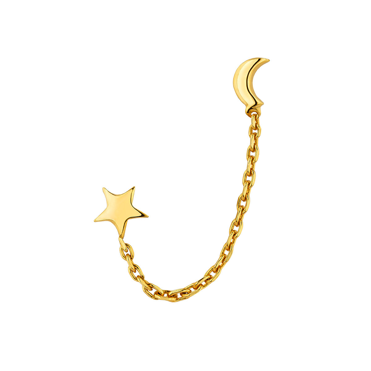 EARRING SILVER RUSH حلق فضة مغطى بالذهب 18 ST / PENDIENTE / BOTÓN