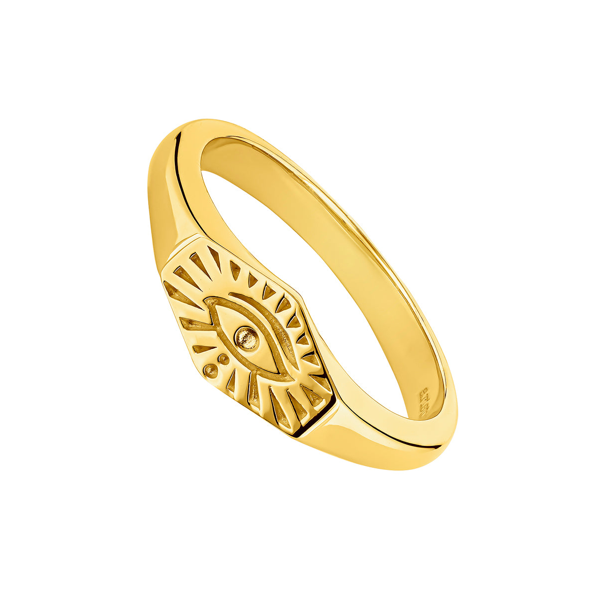 RING SILVER SELLOS خاتم فضة مغطى بالذهب 18 13 / ANILLO / SELLO