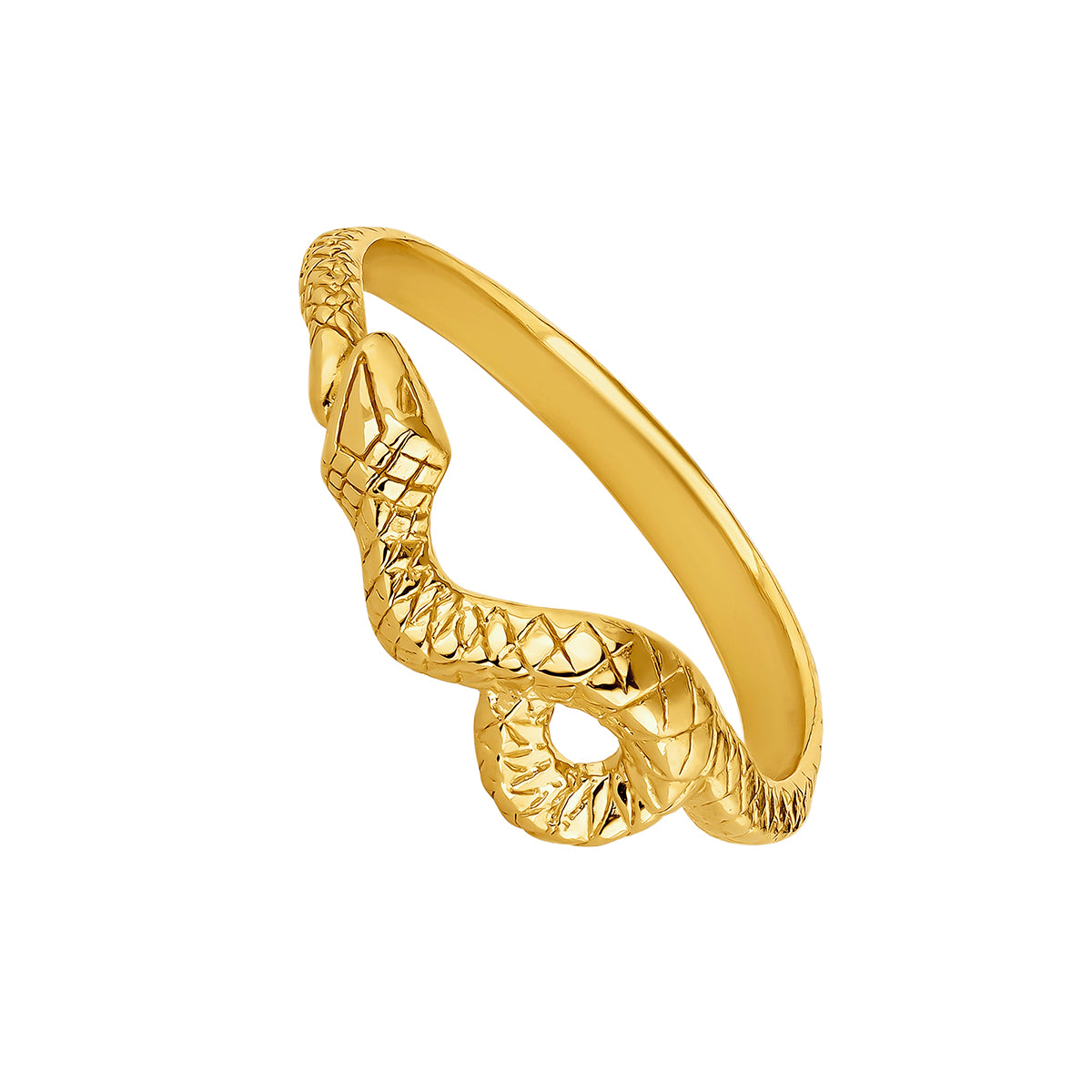 RING SILVER SERPIENTE BIBI خاتم فضة مغطى بالذهب 18 13 / ANILLO / MOTIVO