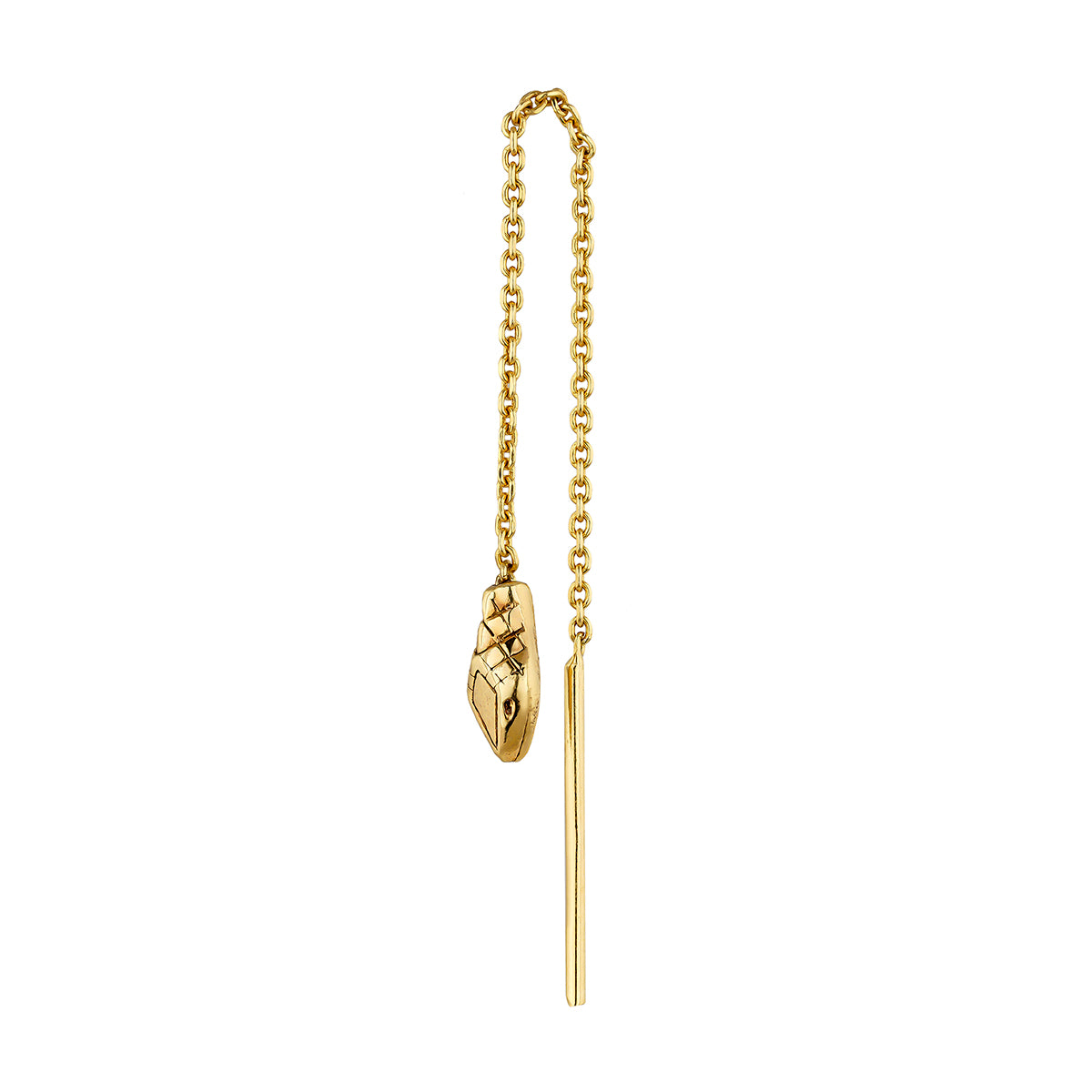 EARRING SILVER SERPIENTE BIBI حلق فضة مغطى بالذهب 18 ST / PENDIENTE / COLGANTE