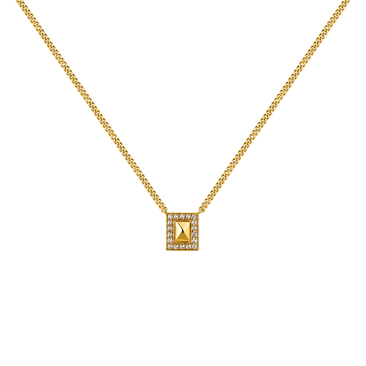 NECKLACE SILVER TOPAZ TRIA قلادة فضة مغطاة بالذهب 18 ST / COLLAR / MOTIVO
