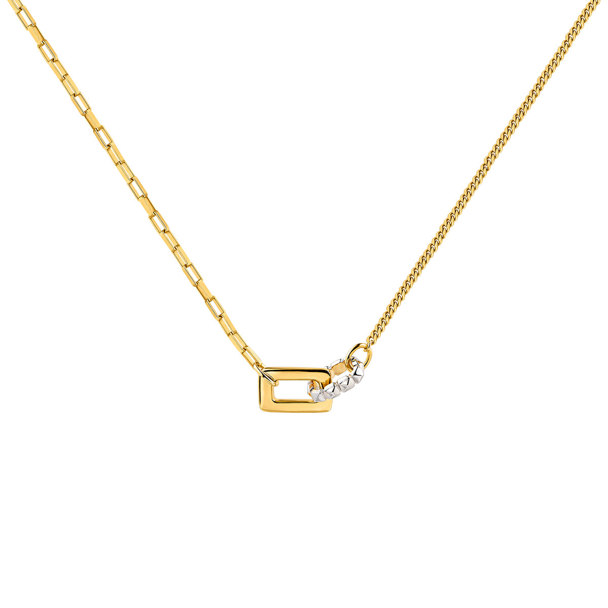 NECKLACE SILVER TRIA قلادة فضة مغطاة بالذهب 18 ST / COLLAR / MOTIVO