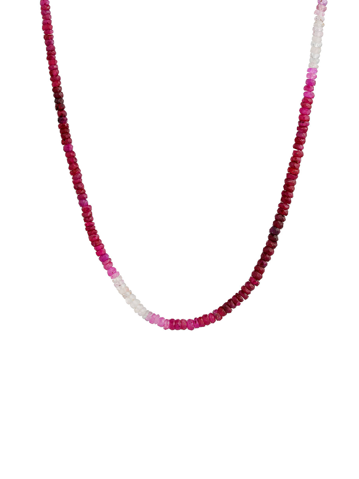 NECKLACE SILVER RUBY ISLA DE RE قلادة فضة مغطاة بالذهب 18 ST / COLLAR / BOLAS