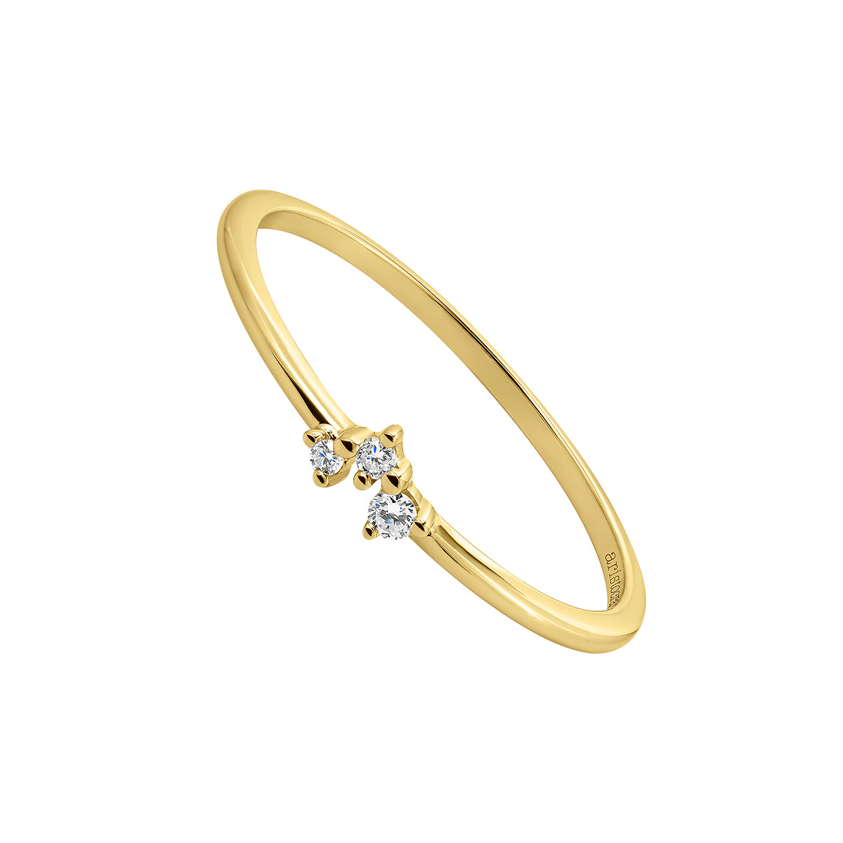 RING GOLD 18K DIAMOND DIAMOND MIC خاتم ذهب 18مرصع بالألماس 13 / ANILLO / TRESILLO