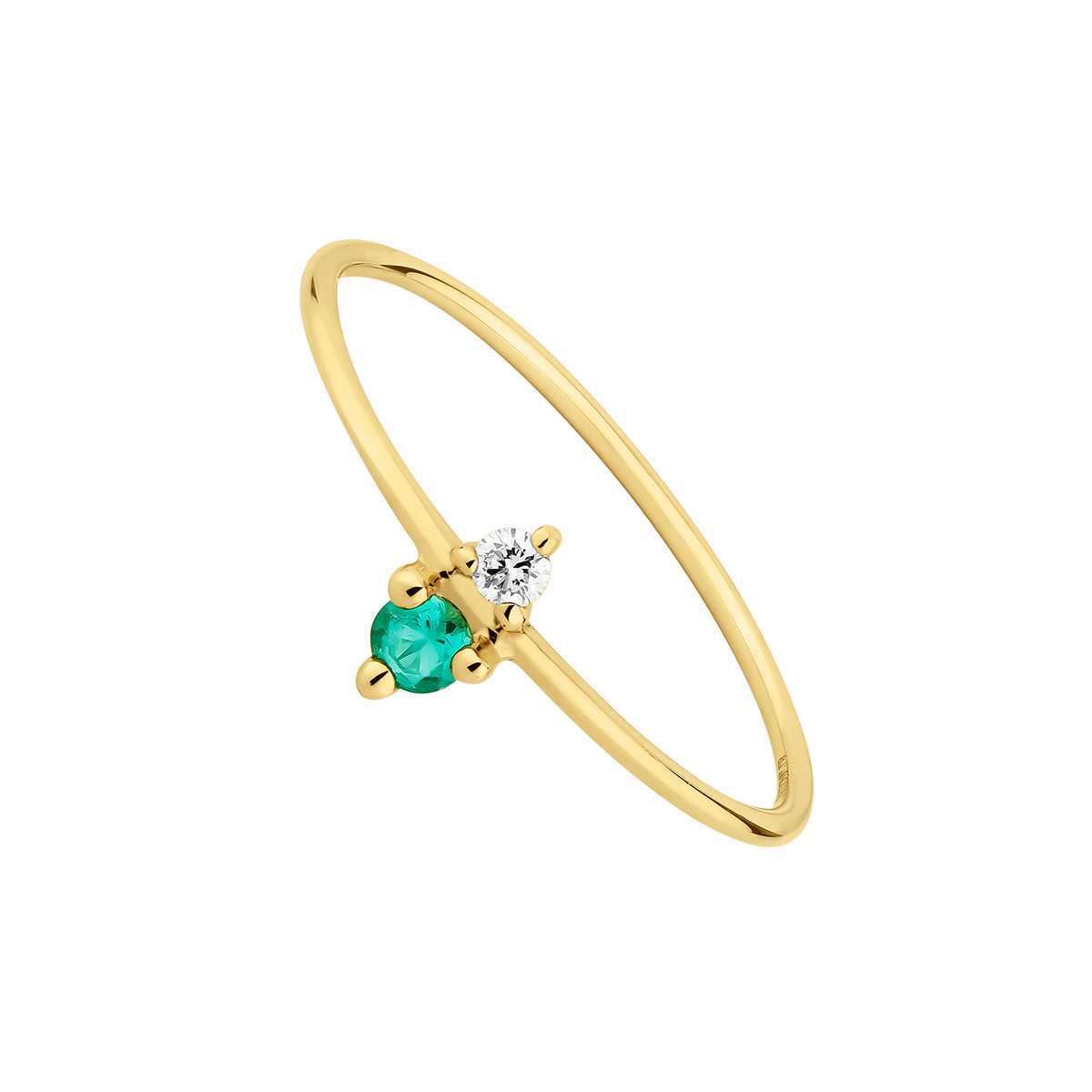 RING GOLD 18K DIAMOND EMERALD GREAT THREE خاتم إيمرلد ذهب 18مرصع بالألماس 13 / ANILLO / MOTIVO