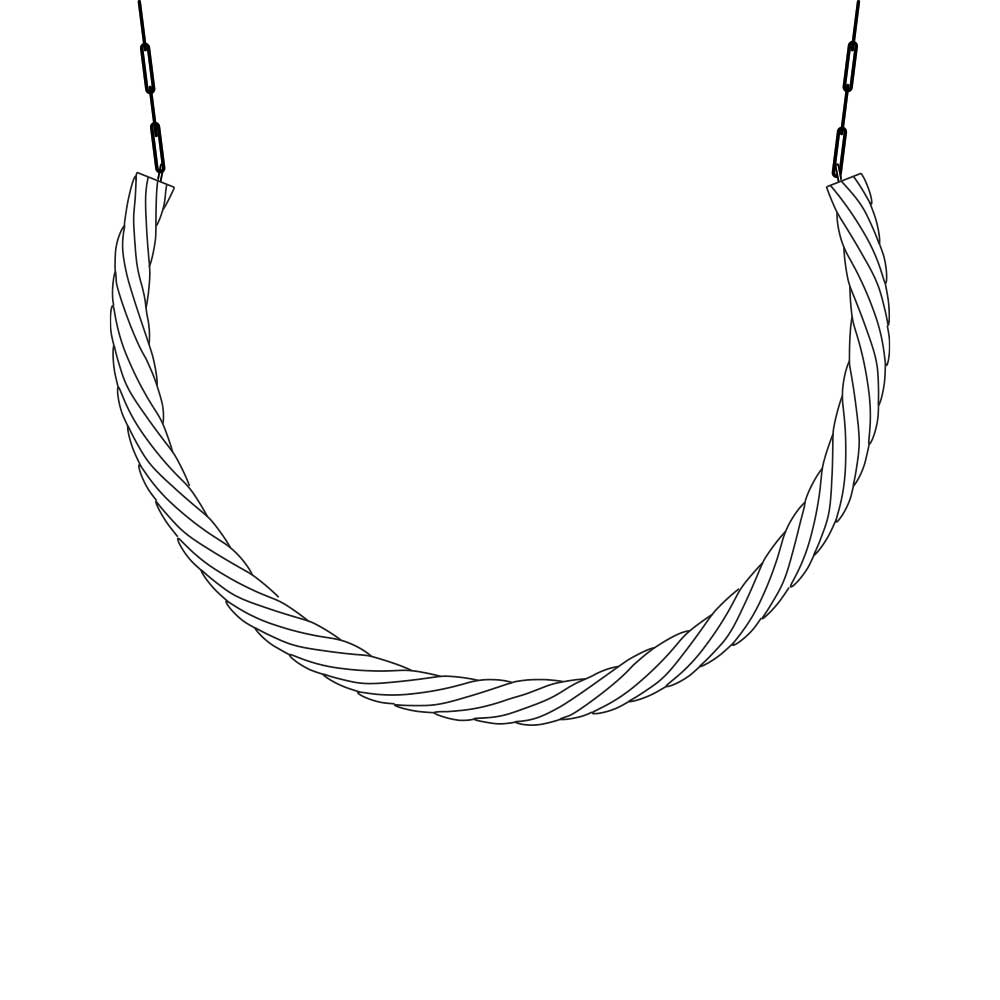 NECKLACE SILVER CLUELESS سلسال من الفضة عيار 925 ST / COLLAR / CHOCKER