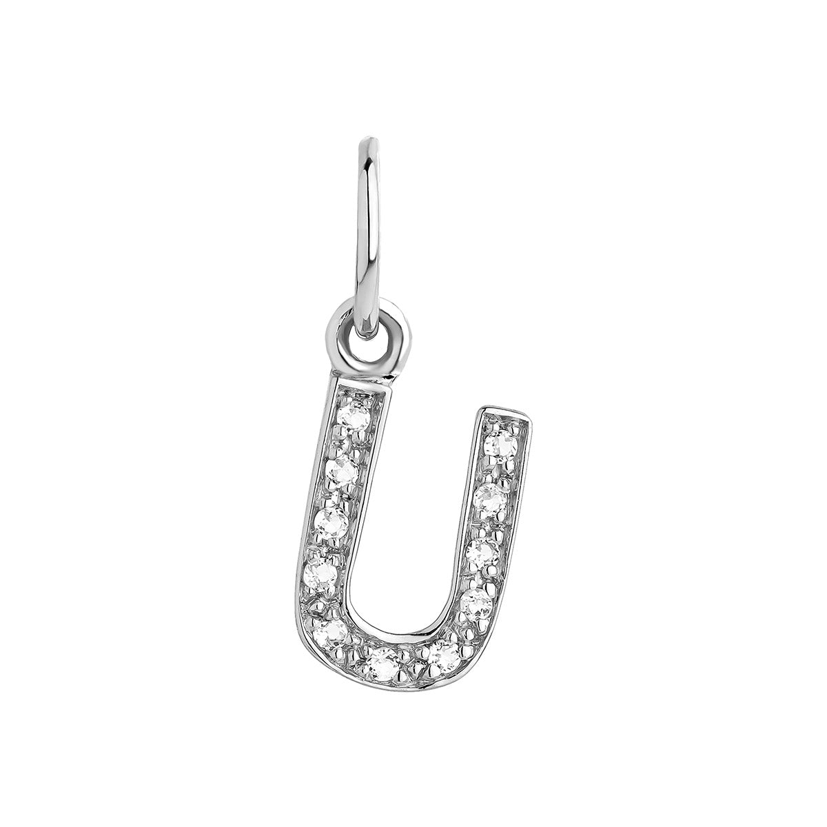 PENDANT SILVER WHITE TOPAZ ABC تعليقة توباز من الفضة 925 ST / COLGANTE / PENDENTIF