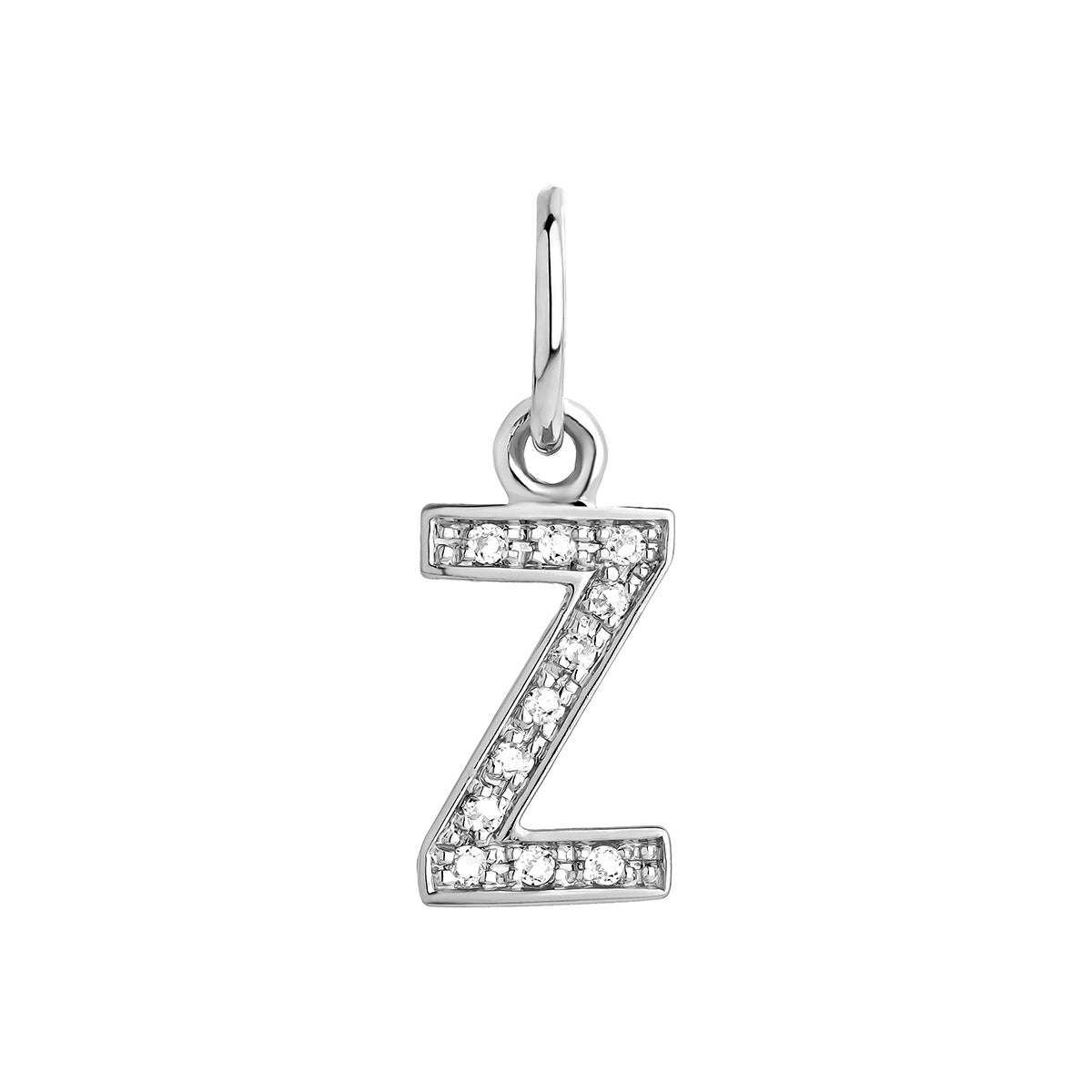 PENDANT SILVER WHITE TOPAZ ABC تعليقة فضة مغطاة بالذهب ST / COLGANTE / PENDENTIF