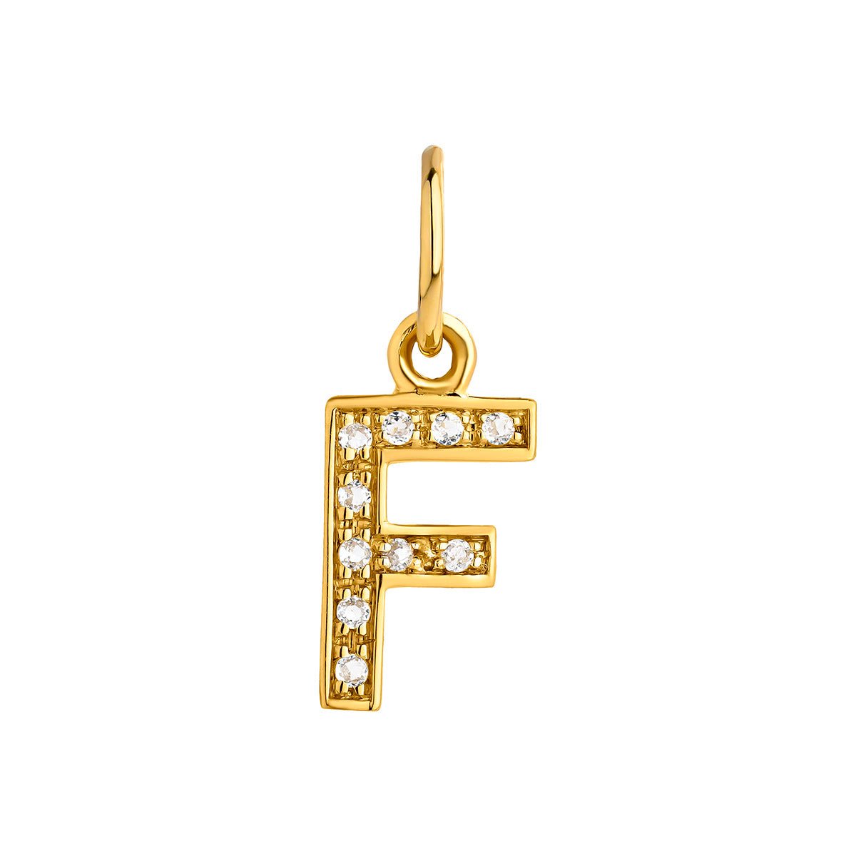 PENDANT SILVER WHITE TOPAZ ABC تعليقة فضة مغطاة بالذهب ST / COLGANTE / PENDENTIF