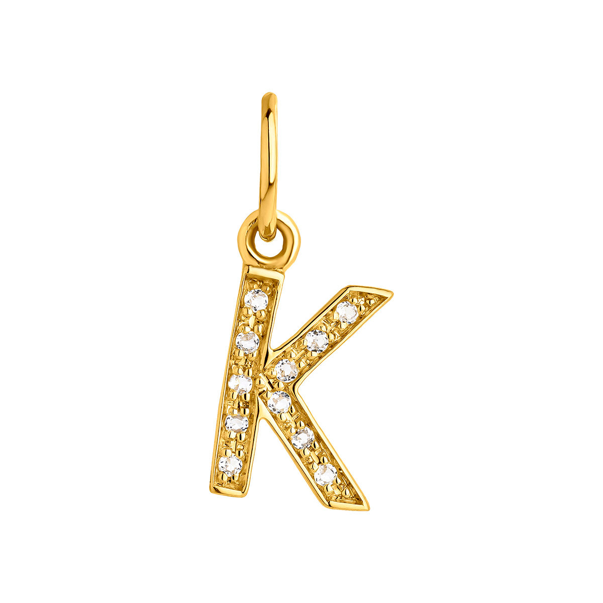 PENDANT SILVER WHITE TOPAZ ABC تعليقة فضة مغطاة بالذهب ST / COLGANTE / PENDENTIF