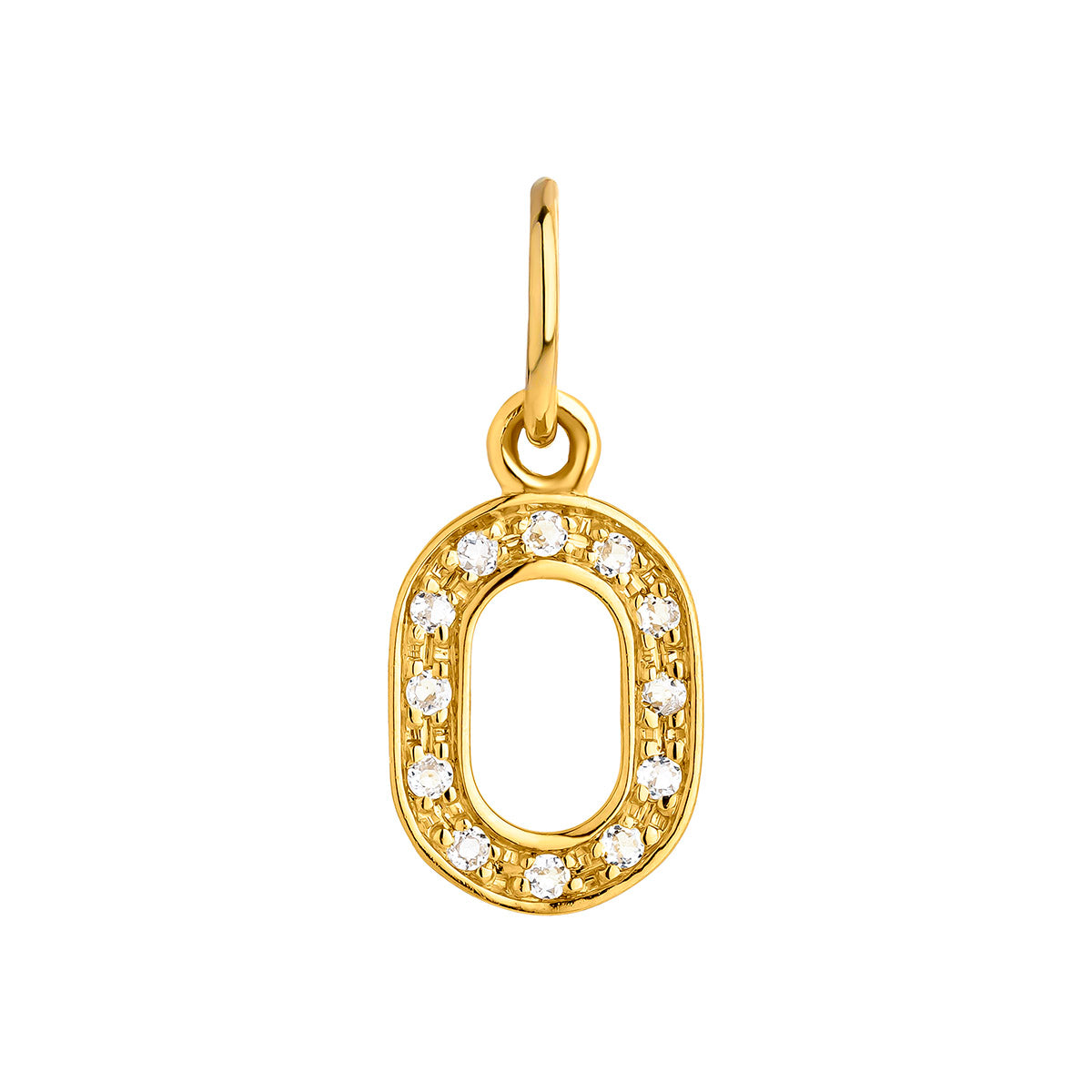 PENDANT SILVER WHITE TOPAZ ABC تعليقة فضة مغطاة بالذهب ST / COLGANTE / PENDENTIF