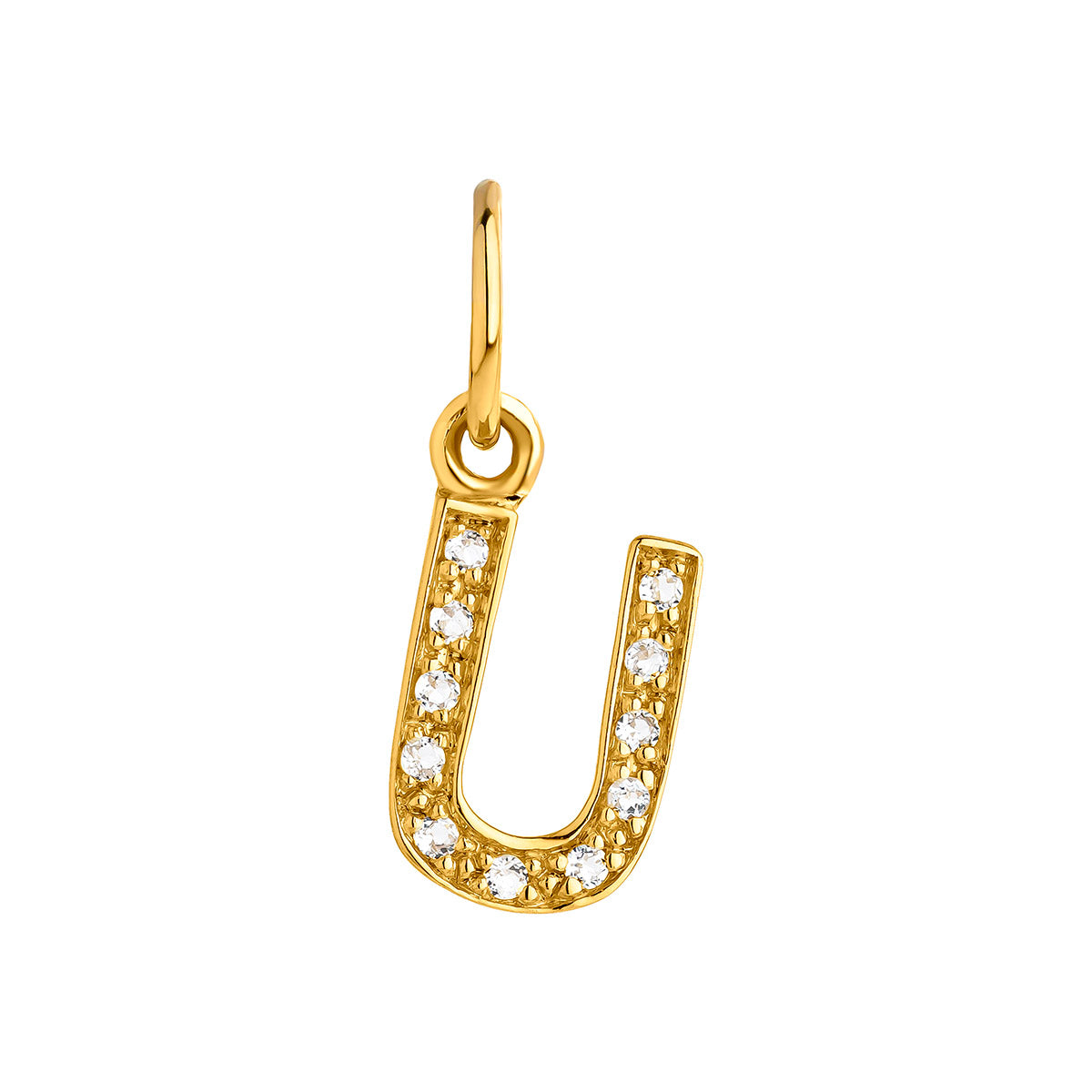 PENDANT SILVER WHITE TOPAZ ABC تعليقة فضة مغطاة بالذهب ST / COLGANTE / PENDENTIF
